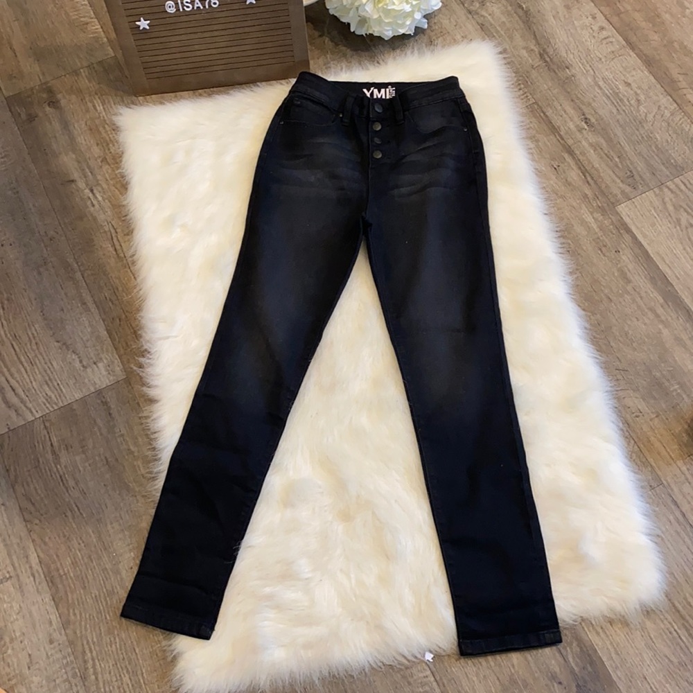 YMI Girls black skinny jeans.